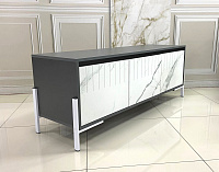 Тумба ТВ Аллиум-2 2 кат. (Графит/Белый) 