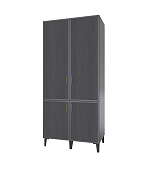 Шкаф 2-х створчатый Толедо ТШ-22 (Графит серый)