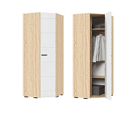 Шкаф угловой Либерти (Дуб сонома/Белый глянец)