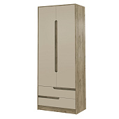 Шкаф 2-х створчатый Гавана (Дуб крафт серый/Кашемир)