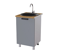 Шкаф нижний мойка 5М кухня Осло без столешницы (Белый/Карбон манго) 