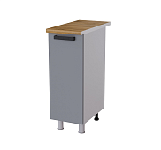 Шкаф нижний 3Р кухня Осло без столешницы (Белый/Карбон сакура)