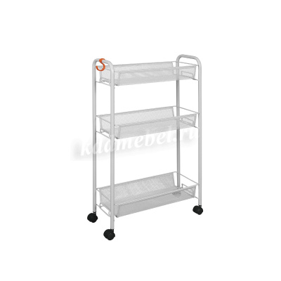Этажерка Ладья-2К на колесиках (Белый)
