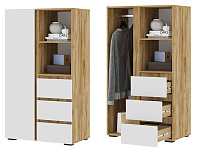 Шкаф Хелен ШК 03 (Крафт золотой/Белый)