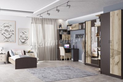 Стол угловой универсальный Орион (Венге/Дуб делано)